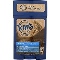 Tom's of Maine Natural Long Lasting Men's Deodorant, Mountain Spring 2.25 oz