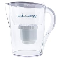 Epic Water Filters Pure Filter Pitchers for Drinking Water, 10 Cup 150 Gallon Filter, Tritan BPA Free, Removes Fluoride, Chlorine, Lead, Forever Chemicals