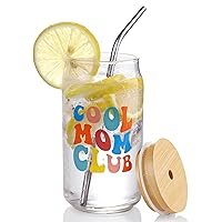 New Parents Pregnancy Gift –16oz Clear Drinking Glasses with Lids & Straw - In My Mom Era Mommy Gifts or Wife Gift from Husband - Funny Gifts Ideas For Mom - Cool Birthday Gifts for Mom