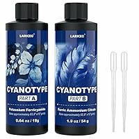 Cyanotype Sensitizer Kit, 16oz Cyanotype Kit - 2 Part Sensitizer, Cyanotype Dye - Cyanotype Kit Solar Print Set, Cyanotype Sun Printing Kit for Photographic Printing on Paper and Fabric