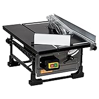 Table Saw for Jobsite, 8-inch 6.7-Amp Copper Motor, Cutting Speed up to 3576RPM, 24T Blade, Compact Portable Table Saw Kit with Sliding Miter Gauge DIY Woodworking and Furniture Making, Grey
