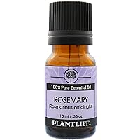 Plantlife Rosemary Aromatherapy Essential Oil - Straight from The Plant 100% Pure Therapeutic Grade - No Additives or Fillers - 10 ml