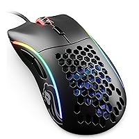 Glorious Model D Wired Gaming Mouse - 68g Superlight Honeycomb Design, RGB, Ergonomic, Pixart 3360 Sensor, Omron Switches, PTFE Feet, 6 Buttons - Matte Black