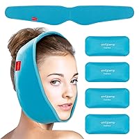 Comfytemp Wisdom Teeth Ice Pack Head Wrap and Ankle Ice Pack Wrap 2 Pack Bundles