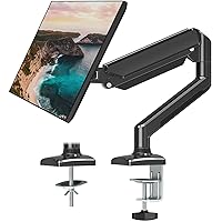 Single Monitor Mount Arm Fits Monitor up to 32 Inch, Monitor Desk Mount Holds 4.4-19.8lbs Computer Screen, Full Motion Gas Spring Monitor Desk Mount, VESA Mount 75x75, 100x100