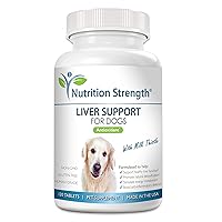 Liver Support for Dogs to Promote Natural Detoxification, with Milk Thistle for Dogs, Dandelion Root, Yellow Dock, Nettle Root, St. John's Wort & Coenzyme Q10, 120 Chewable Tablets