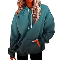 Womens Oversized Sweatshirts Crew Neck Pullover Sweaters Fleece Drop Shoulder Hoodies Casual Comfy Fall Clothes 2023