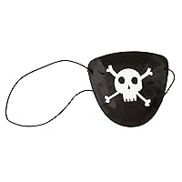 Unique Plastic Pirate Eye Patch Favors (Pack of 8) - Fearsome Black Plastic Costume Accessory, Perfect for Halloween & Treasure Hunts