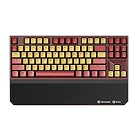 Hexgears X3 2.4ghz TKL Wireless Mechanical Keyboard with Blue Kailh Box Switches, Ironman Color Tenkeyless Compact Keyboard for Gaming, Typing, Ergonomic 87-Key Typewriter Keyboard with Wrist Rest