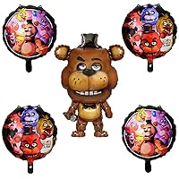 5pc Birthday Party Foil Balloons For Five Nights at Freddy's Party Decorate Supplies For Five Nights at Freddy's