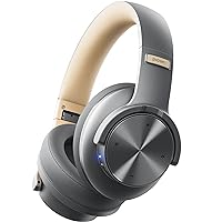 Picun B8 Bluetooth Headphones, 120H Playtime Headphones Wireless Bluetooth with 3 EQ Modes, Low Latency, Hands-Free Calls, Over Ear Headphones for Travel Home Office Cellphone PC (Ashen Golden)