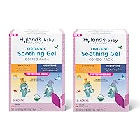 Hyland's Naturals Baby - Organic Daytime/Nighttime Soothing Gel Combo Pack, Easy-to-Apply, Ages 2 Months & Up, 1.06 Ounce (2 Tubes of 0.53 oz.) (Pack of 2)