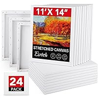 ESRICH 11x14 Canvases for Painting, 24 Pack Blank White Canvases for Painting - Cotton Paint Canvases for Oil, Acrylic & Watercolor Paint.