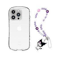 iFace Clear Case for iPhone 15 Pro + Kuromi Beaded Phone Strap