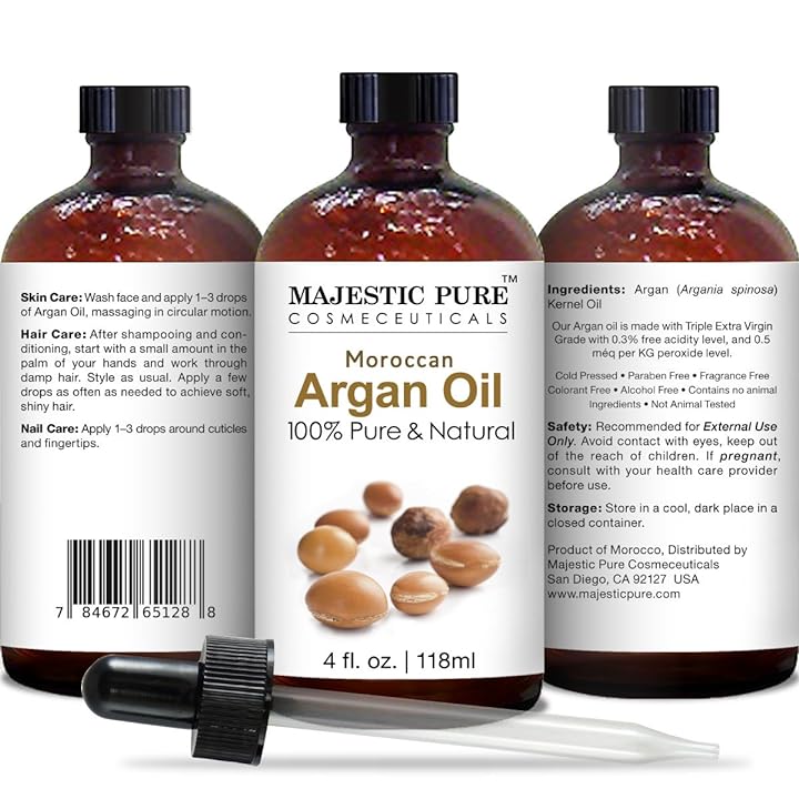 Mua MAJESTIC PURE Moroccan Argan Oil for Hair, Face, Nails, Beard &  Cuticles - for Men and Women - Pure & Natural, 4 Fl Oz trên Amazon Mỹ chính  hãng 2023 | Fado