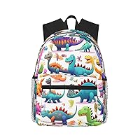 NEZIH Many Colorful Cartoon Dinosaurs Print Backpackfor Adults Stylish Travel,Work,Casual Daypack,Beach Sports Backpack