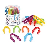 Learning Resources Easy-Grip Tweezers, Preschool Learning Activities, Educational Toys for Ages 2+, Teacher Supplies for Classroom, Fine Motor Skills,Birthday Gifts for Boys and Girls