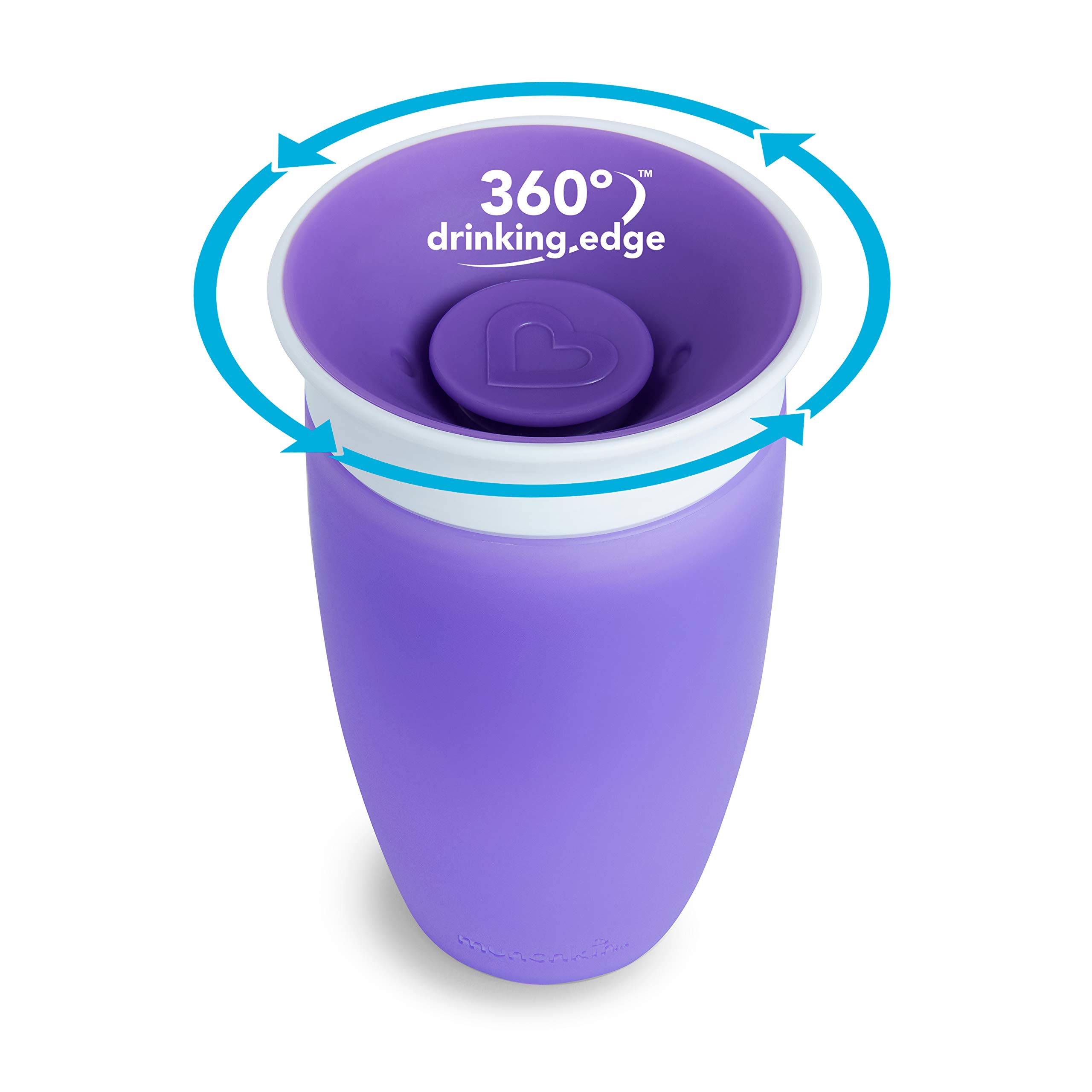 Munchkin® Miracle® 360 Toddler Sippy Cup, Blue/Purple, 10 Oz, 2 Count