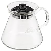 (Carita) Coffee Server I Pour Over Carafe I 500ml (17oz) I Pot Fits Kalita Drippers I Heat Resistant Glass I Made in Japan I, Single Cup, Clear