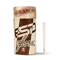 RAW Cones Organic King Size | 100 Pack | Pre Rolled Papers with Tips Included