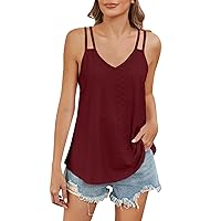 Tank Tops for Women 2024, Casual Camisoles Under Clothes Cutout Womens Camisas para Mujer Camisole, S, XXL