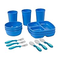 My First Meal Pal Combo Set, Children's Tableware, Blue, 15-Piece