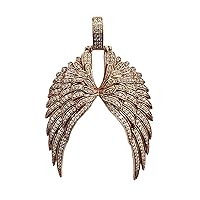 14K Rose Gold Angel Wings 1.85ct Diamond Pendant, Diamond Pendant, Angel wing Diamond pendant. Angel wing Eagle