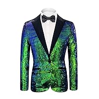 Men's Daily wear Wedding Prom Party Sequined Tuxedo Suit Jacket Blazers