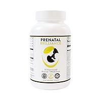 Folate Prenatal Vitamins for Women, Non-GMO Whole Food Daily Pregnancy Multivitamins with Methyl Folate, B Complex, Biotin, D3 and Calcium - Vibrant Beginning Prenatal Brilliance- (120 ct)