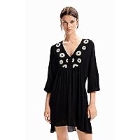 Desigual Women's Woman Woven Dress 3/4 Sleeve