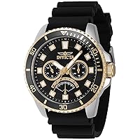 Invicta Men's Pro Diver 45mm Silicone Quartz Watch, Black (Model: 46919)