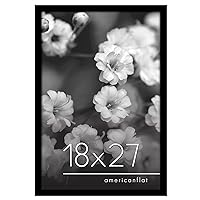 Americanflat 18x27 Poster Frame in Black - Photo Frame with Engineered Wood Frame and Polished Plexiglass Cover - Horizontal and Vertical Formats for Wall with Built-in Hanging Hardware