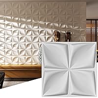 Art3d Decorative 3D Wall Panels Cornus Angustata Design - Plantfiber, 12 Tiles 32 SF