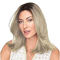 Hair u wear Go All Out Top-Of-Top 10 Inch Wig Top Piece, Average Size Cap, SS14/25 Shaded Honey Ginger
