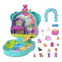 Polly Pocket Compact Playset, Jumpin' Style Pony with 2 Micro Dolls &  Accessories, Travel Toys with Surprise Reveals
