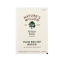 Nature’s Willow Fast-Acting Willow Balm Natural Pain Patches for Help Alleviating Muscle & Joint Pain in Back, Neck, Shoulder, Knee, and More | Essential Oils & Menthol | Value Size | 30 Ct