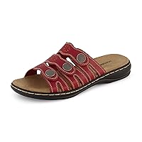 CUSHIONAIRE Women's Barret comfort sandal with +Comfort Foam and Wide Widths Available