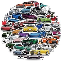 100 PCS Car Stickers Sports car Racing Stickers Vinyl Waterproof Stickers, Party Favors for Water Bottles