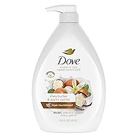 Dove Shea Butter Advanced Care Shea Butter & Warm Vanilla Hand Sanitizer for Soft, Smooth Skin, 99.99% Effective Against Many Germs, 33.8 oz