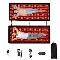 2520PCS LEDs Red Light Therapy Mat,Infrared Light Therapy Device for Body with Timer for Back Shoulder Waist Pain Relief for Women Men Gift. Near Infrared Light Therapy Blanket for Full Body Use