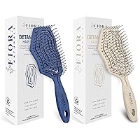 Fiora Naturals Hair Detangling Brush -100% Bio-Friendly Detangler hair brush w/Ultra-soft Bristles- Glide Through Tangles with Ease, (
