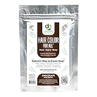 Brown Henna Hair Color For All Kit | 100% All Natural Indigo Powder Hair Dye & Beard Dye (Chocolate Dark Brown) Organic, Herbal & Vegan Chemical & Cruelty Free Permanent Gray Coverage & Tinting