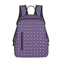 Bird In Purple Lavender Floral Flowers Print Simple And Lightweight Leisure Backpack, Men'S And Women'S Fashionable Travel Backpack