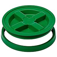 GAMMA2 Gamma Seal Lid - Pet Food Storage Container Lids - Fits 3.5, 5, 6, & 7 Gallon Buckets, Green, Made in USA