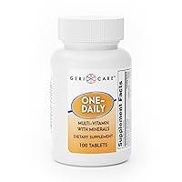 GeriCare One-Daily Multi-Vitamin & Minerals, Dietary Suplement Tablets (100 Count (Pack of 1))