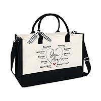 Gift For Women, Mom, Teacher, Birthday Gifts For Boss Lady, Friend,Coworker 13oz Canvas Tote Bag With Zipper