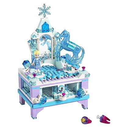 LEGO Disney Frozen 2 Elsa's Jewelry Box Creation Building Toy 41168 Make a Jewelry Storage Box with Lockable Drawer & Mirror, Collectible Disney Gift Idea with Princess Elsa Mini-Doll and Nokk Figure