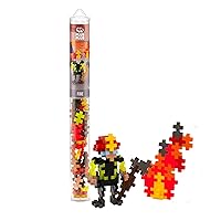 PLUS PLUS - Firefighter - 70 Piece, Construction Building Stem/Steam Toy, Interlocking Mini Puzzle Blocks for Kids, Mini Maker Tube