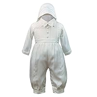 New Boys White Rompers Baby Toddler Christening Easter Baptism with Hat 0-30M (2:(12-18 months))