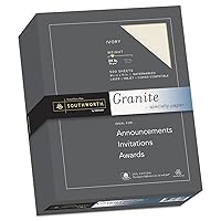 Southworth 934C Granite Specialty Paper Ivory 24 lbs. 8-1/2 x 11 25% Cotton 500/Box